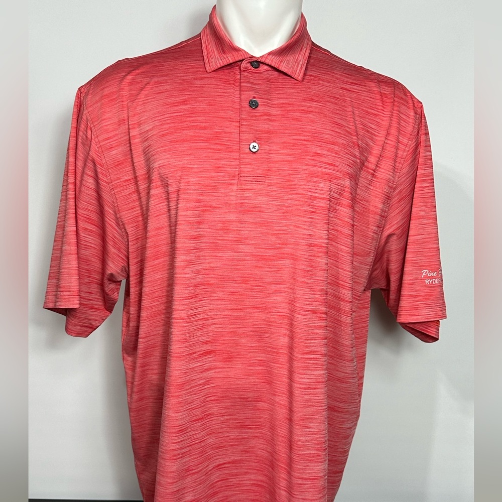 FootJoy Golf Polo in Coral with White Heather Texture Pattern size Xlarge